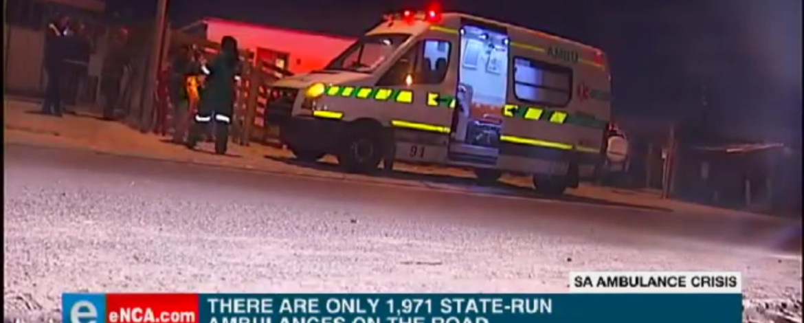 ENCA News channel: Ambulance shortages in South Africa