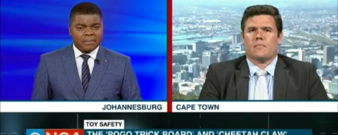 ENCA News channel: Manufacturer liability for dangerous toys