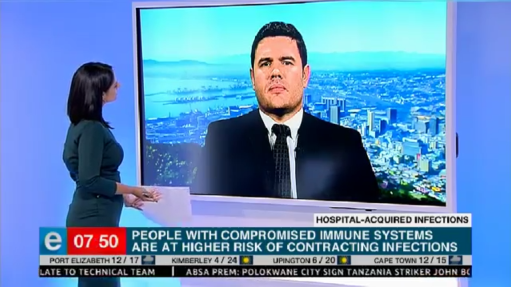 ENCA News channel: Infections in South African Hospitals